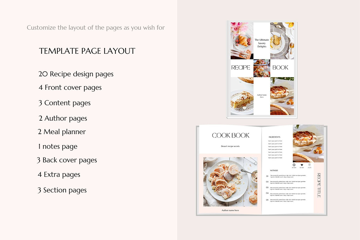 Recipe Book Template Canva 1, a Magazine Template by Deepa Template Studio (Photo 2 of 10)
