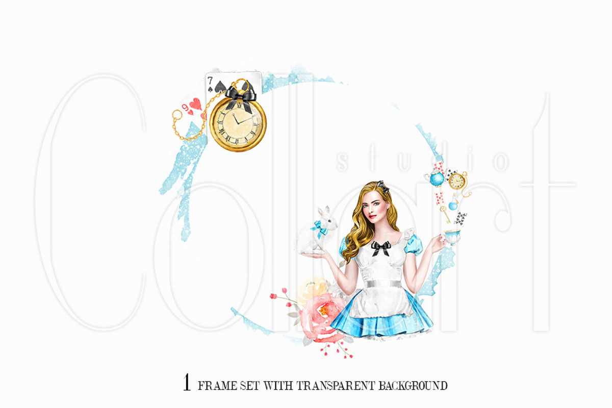 Alice in Wonderland Clipart, an Illustration by Collart Studio (Photo 4 of 5)