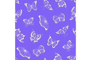 Vector Hand Drawn Insects Pattern Or