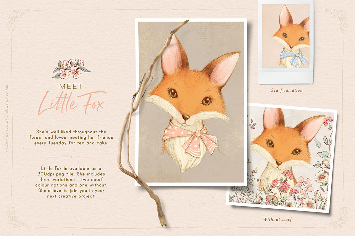Animal Portraits & flowers, an Animal Illustration by Lisa Glanz (Photo 3 of 12)