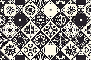 Mexican Talavera Tiles Patterns Set