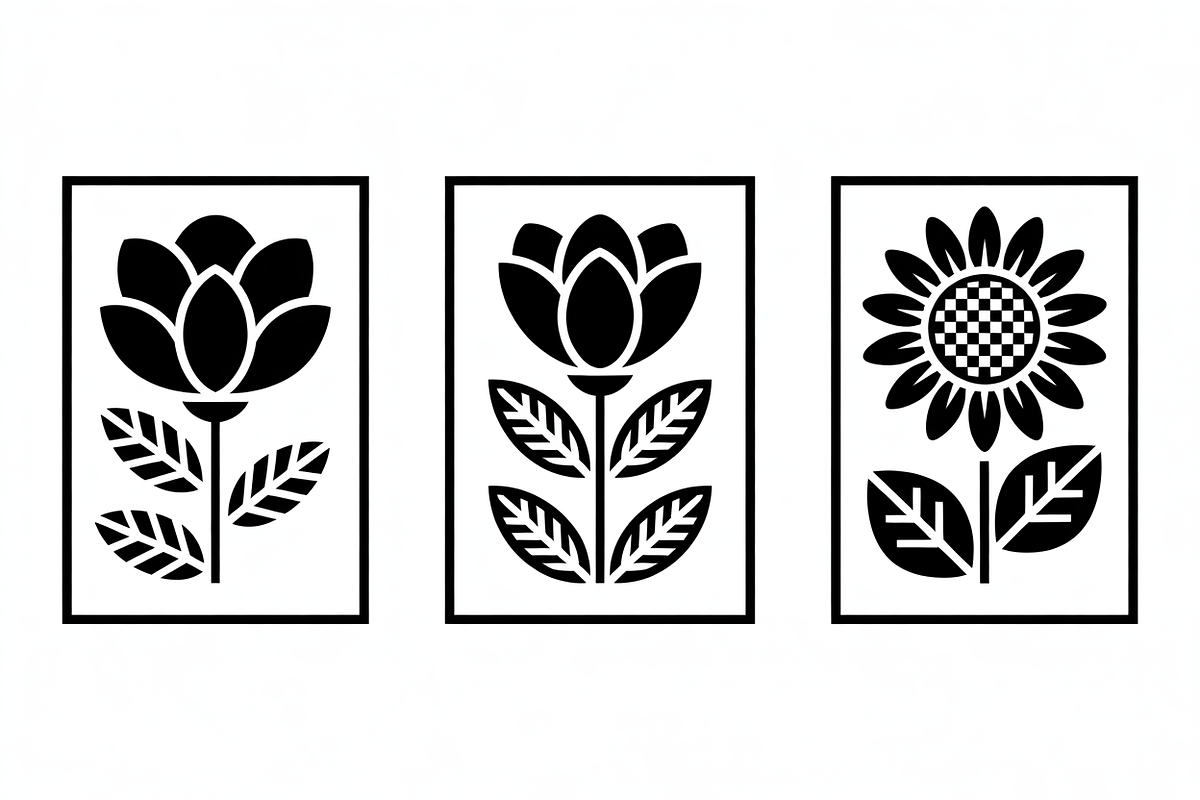 Minimal Flower Laser Cut Silhouette, an Illustration by Amazin_art (Photo 10 of 11)