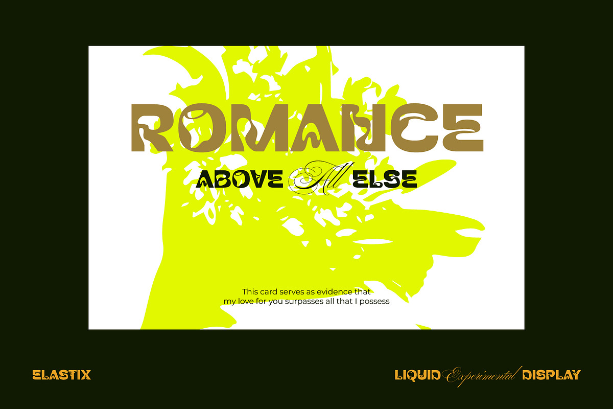 Elastix - Liquid Experimental Font, a Sans Serif Font by Drizy (Photo 9 of 10)
