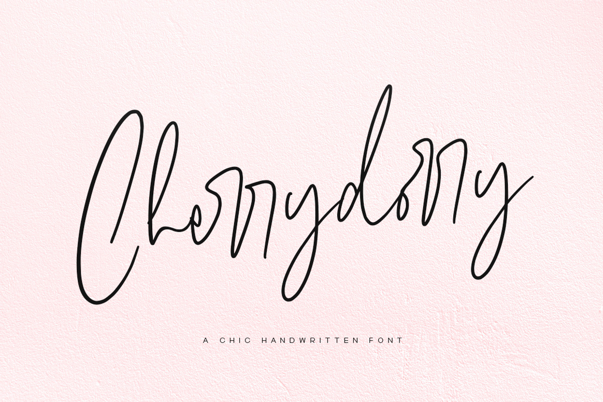 Cherrydorry - Chic Handwritten Font
