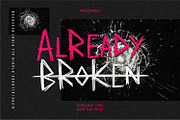 Already Broken Font, a Script Font by Allouse Studio (Thumbnail 1 of 12)