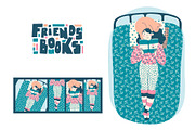 Literature Fans - cute illustration, an Education Illustration by LaVika (Thumbnail 2 of 8)