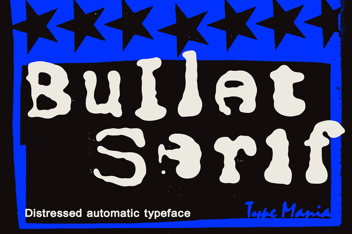 Bullet Serif TM – Grunged Typewriter, a Sans Serif Font by Type Mania (Photo 1 of 10)