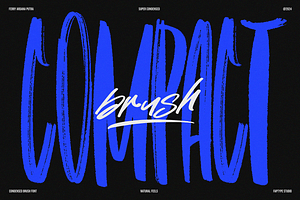 Compact Brush Condensed Brush Font