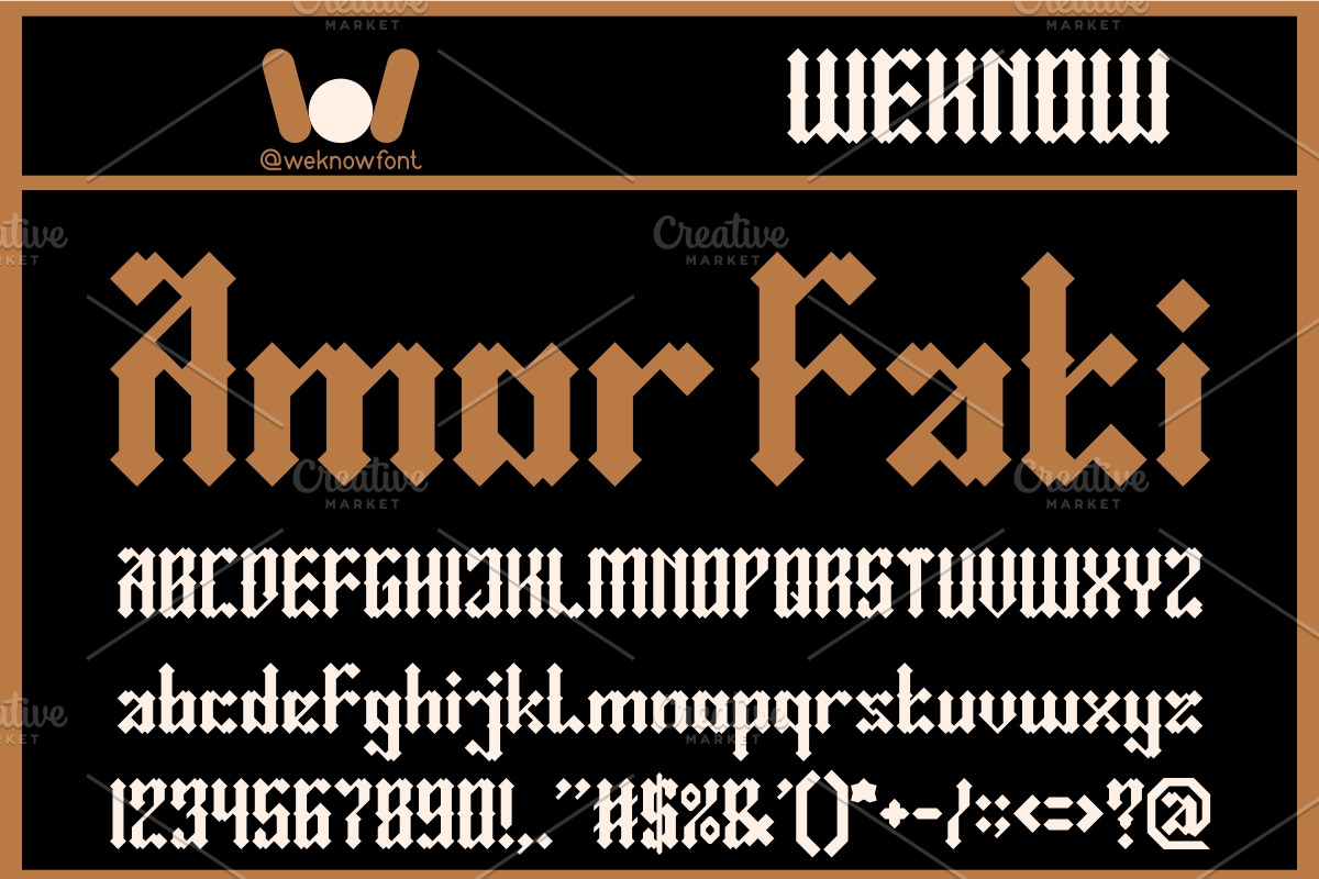 Amor Fati font, a Blackletter Font by weknow (Photo 1 of 8)
