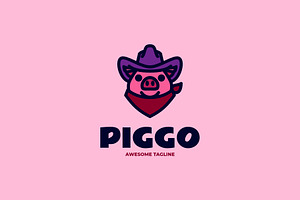 Piggo Simple Mascot Logo, a Branding & Logo Template by Artnivora.Std