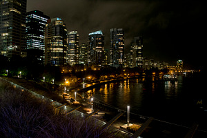 Night view at Vancouver Coal Harbour