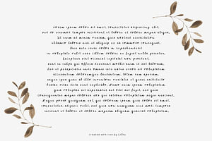 Carnelian Leaves Watercolor Fonts