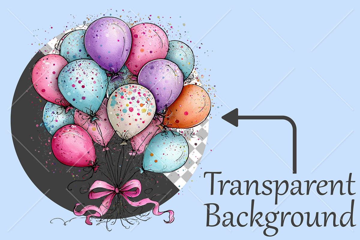 Watercolor Birthday Clipart Bundle, a Seasonal Illustration by Canvas Craft (Photo 2 of 10)
