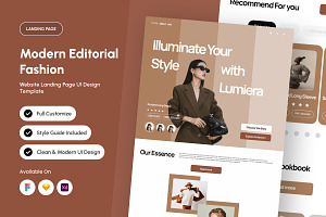 Lumiera - Editorial Fashion Landing, a Landing Page Template by productype1