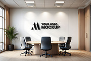 Modern Office Wall Logo Mockup, a Mockup by GenesisCreativeCo (Thumbnail 2 of 3)