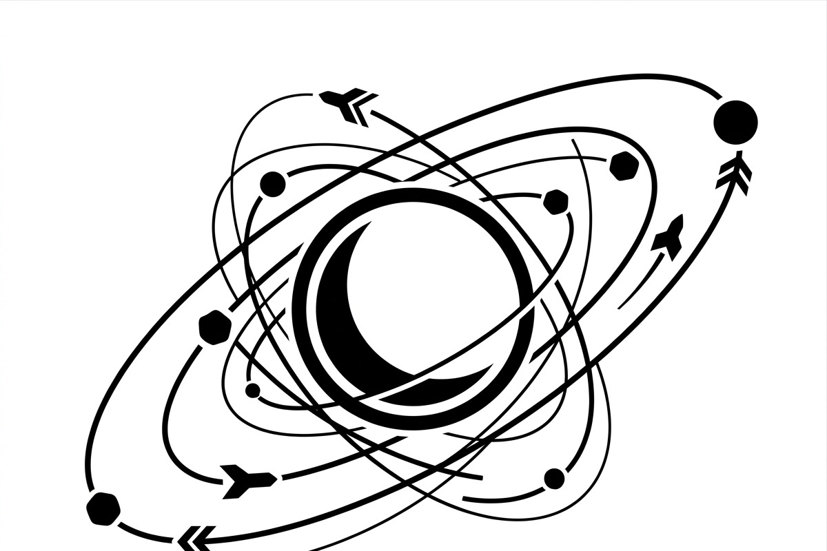 60 Planet Orbit Abstract Silhouette, an Empty State Illustration by Amazin_art (Photo 4 of 35)