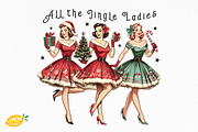 Retro Girl Christmas Sublimation, a Seasonal Illustration by LemonDesign (Thumbnail 7 of 14)