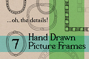 7 Hand Drawn Vector & Bitmap Frames, an Illustration by Penina (Thumbnail 1 of 2)