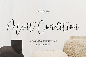 Mint Condition Beautiful Font, a Script Font by Balpirick Studio