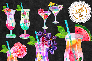 Summer Cocktail Clip Art