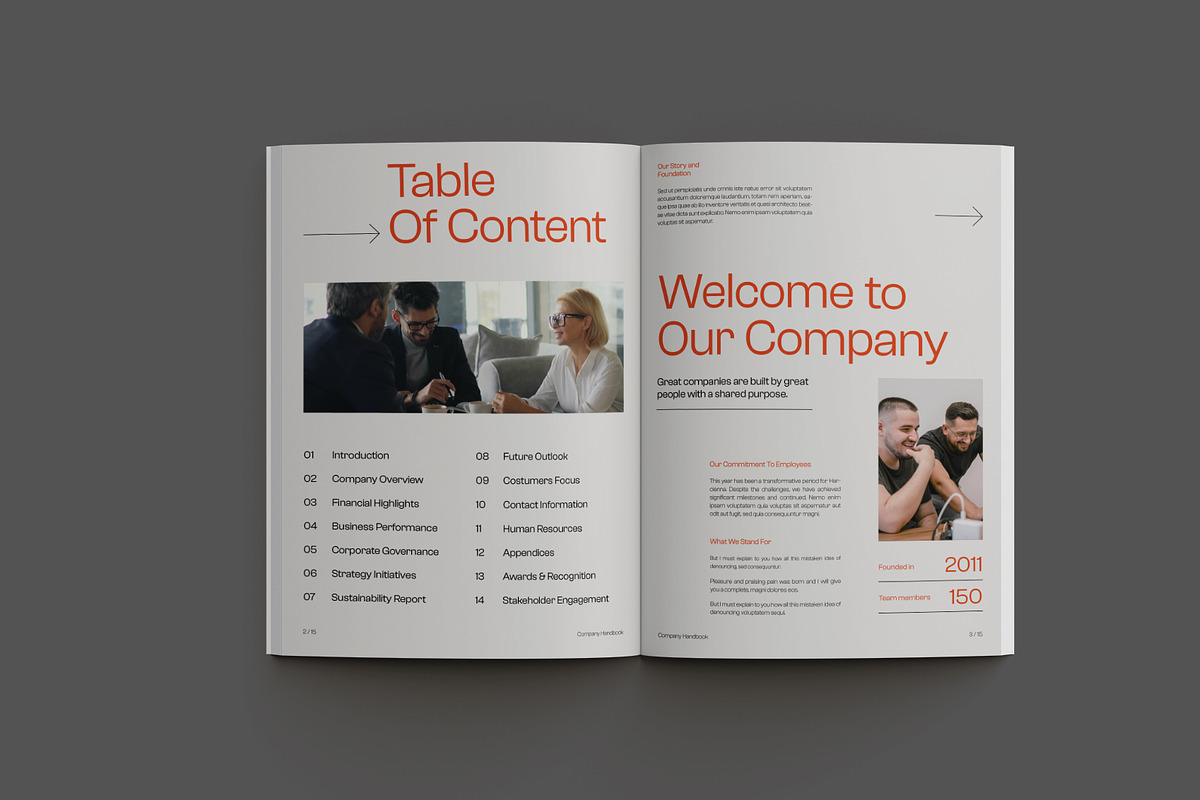 Employee Onboarding Handbook, a Brochure Template by Neermana (Photo 8 of 11)