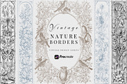 Procreate Vintage Nature Borders, a Brush Add-On by AW Studios (Thumbnail 1 of 9)