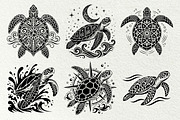 Sea Turtle Tropical SVG Graphics, a Decorative Illustration by DENIDigitalArtSudio (Thumbnail 6 of 7)