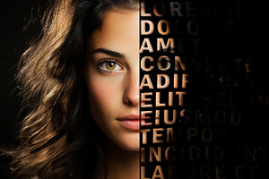 Half Identity Portrait Photo Effect, a Brushes & More by studiogstock