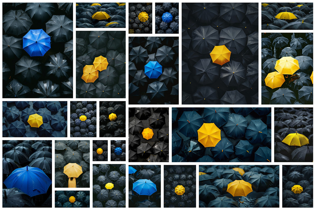 116 Umbrellas, a Background Photo by Handmadefont (Photo 2 of 14)