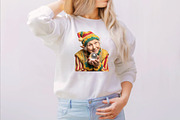 Funny Old Lady Christmas Sublimation, an Illustration by SVGArt (Thumbnail 7 of 8)
