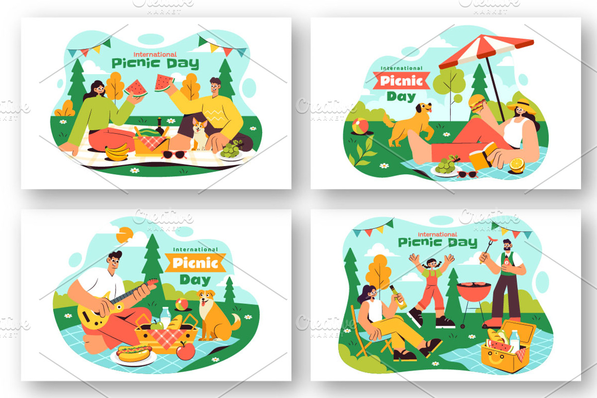 9 International Picnic Day Vector, a Person Illustration by denayunebgt (Photo 3 of 3)