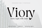 Viory - Extra Light with Italic, a Serif Font by Sign Studio (Thumbnail 1 of 11)