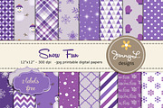 Snow Digital Papers, a Pattern Graphic by JennyL Designs (Thumbnail 1 of 4)