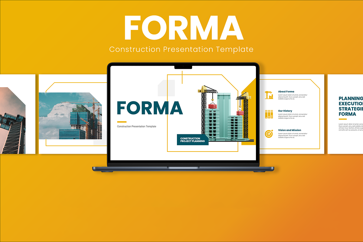 Construction Slides Template, a Templates & Theme by Flat Icons (Photo 1 of 4)