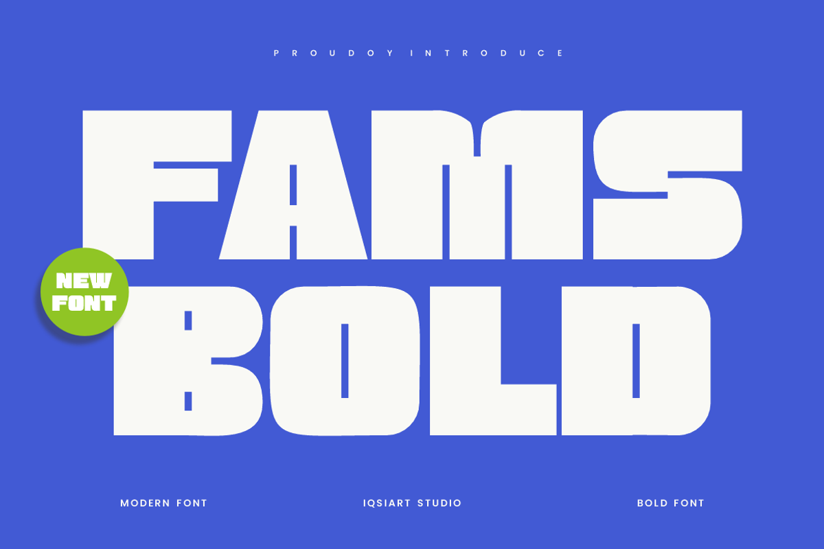 Fams Bold Sans Font, a Sans Serif Font by Iqsiart Studio (Photo 1 of 9)
