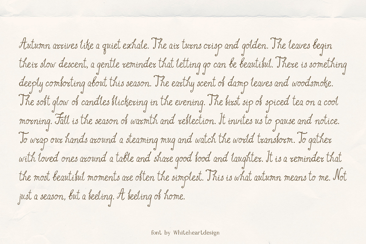 Whimsical Cozy Hand Written Font, a Handwritten Font by whiteheartdesign (Photo 5 of 13)