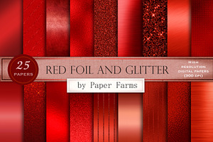 Red Foil And Glitter