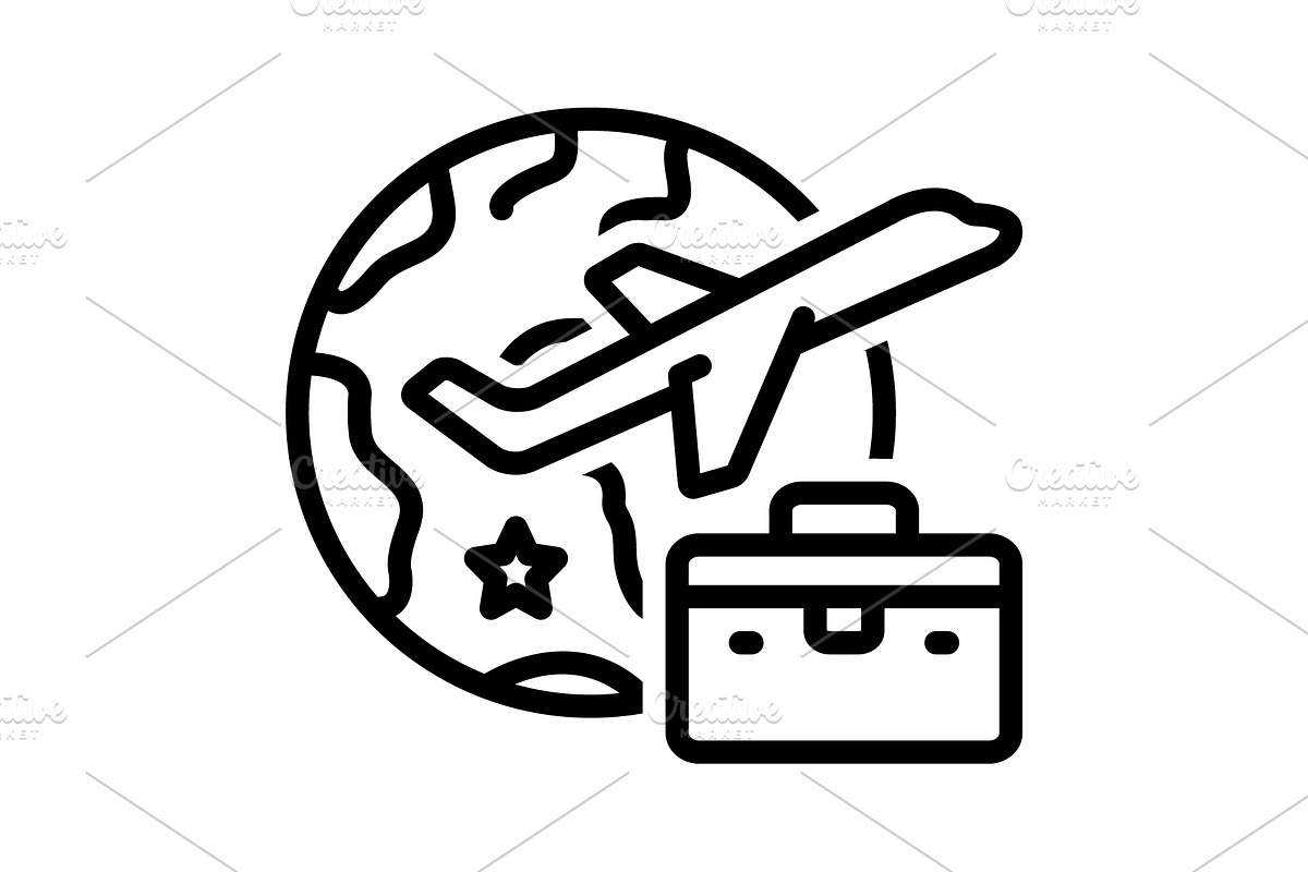 Tour travel black icon, an Outline Icon by Creative priyanka