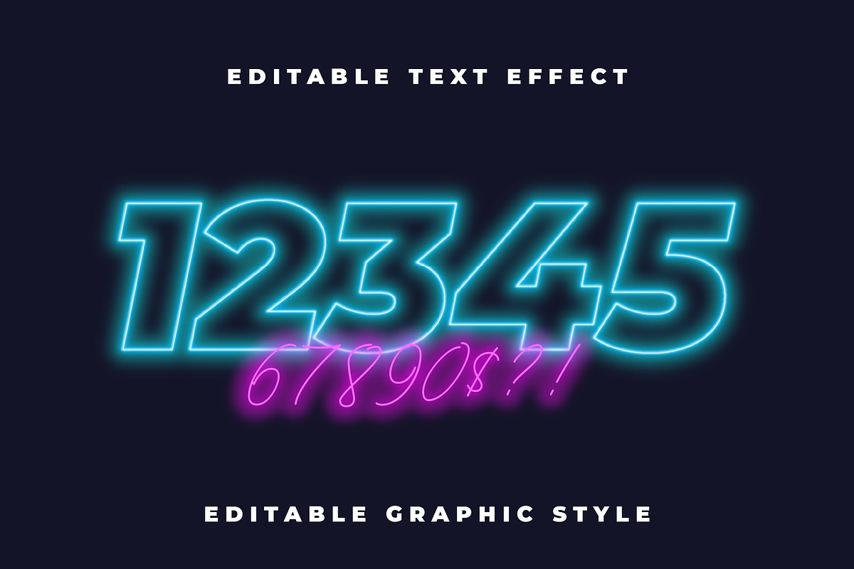 Neon Glow Lines Text Effect preview 2