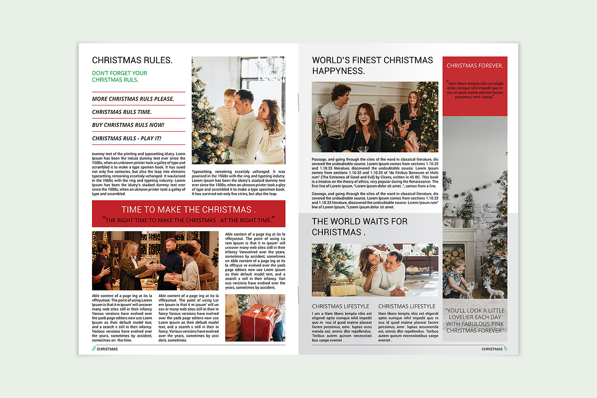Christmas Newsletter, a Brochure Template by ROJI CREATOR (Photo 2 of 5)