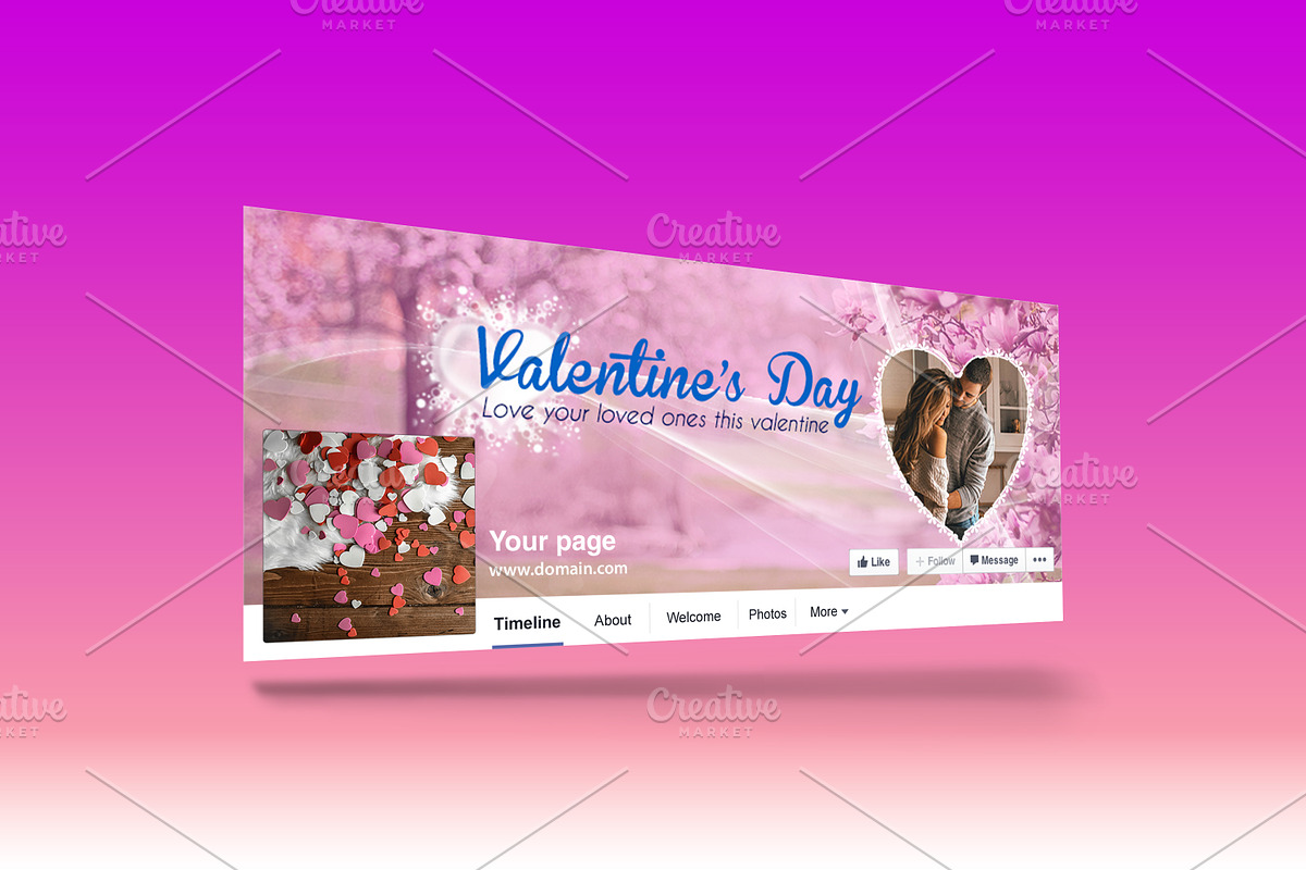 Valentine's Facebook Cover, a Templates & Theme by Minimalist Studio (Photo 1 of 2)