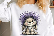 Whimsical Cute Lavender Animals PNG, a Seasonal Illustration by Canvas Craft (Thumbnail 5 of 10)