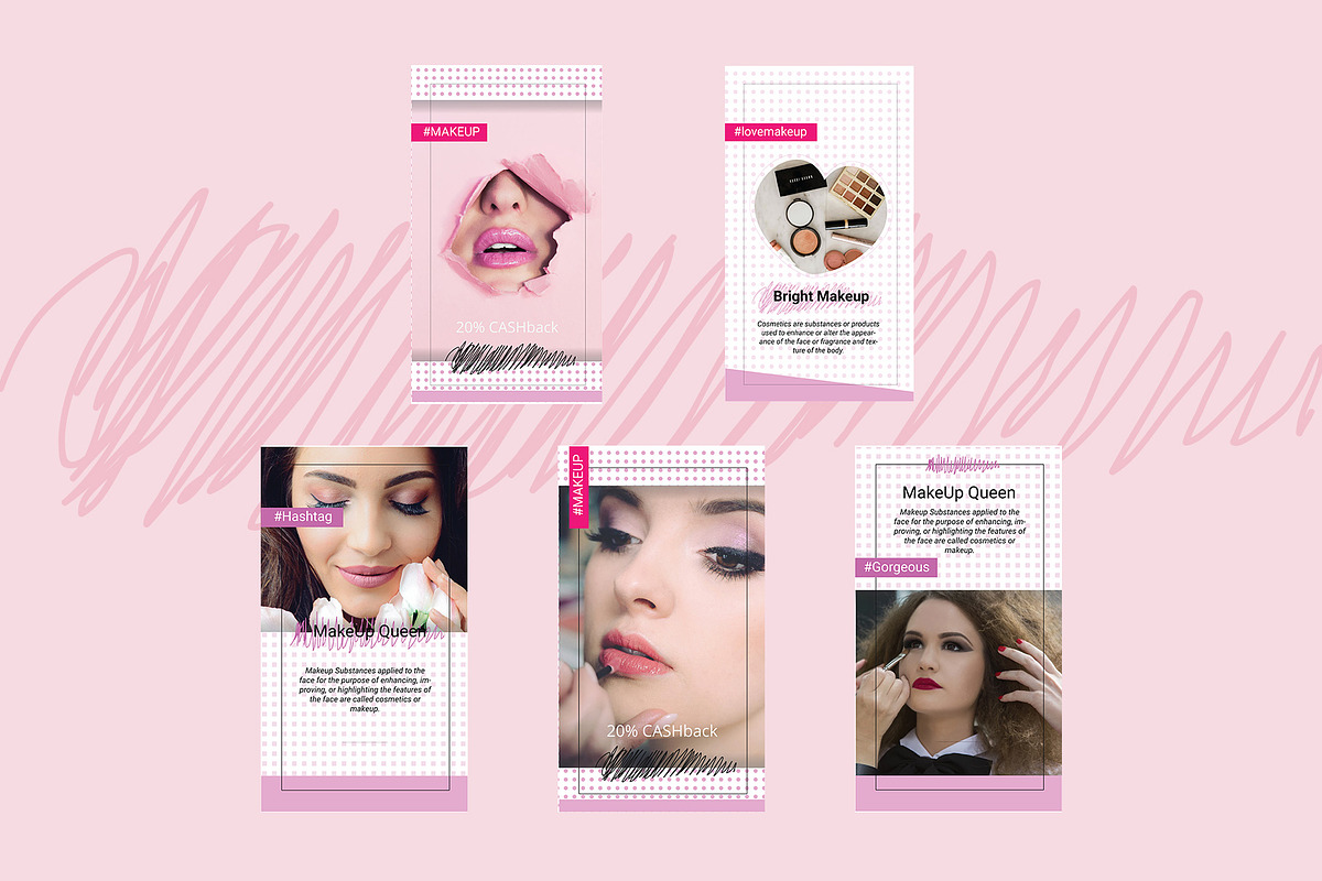 Makeup instagram social media kit, a Social Media Template by Mehul Munjani (Photo 4 of 8)