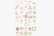 rococo romance clipart set, a Decorative Illustration by Patishop Art (Thumbnail 9 of 9)