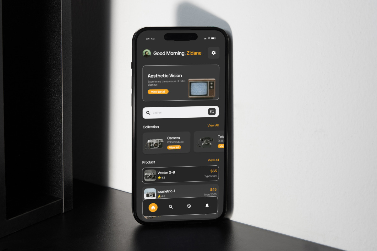 Unit 01 - E-commerce Retro Tech App, an App Template by productype1 (Photo 4 of 5)