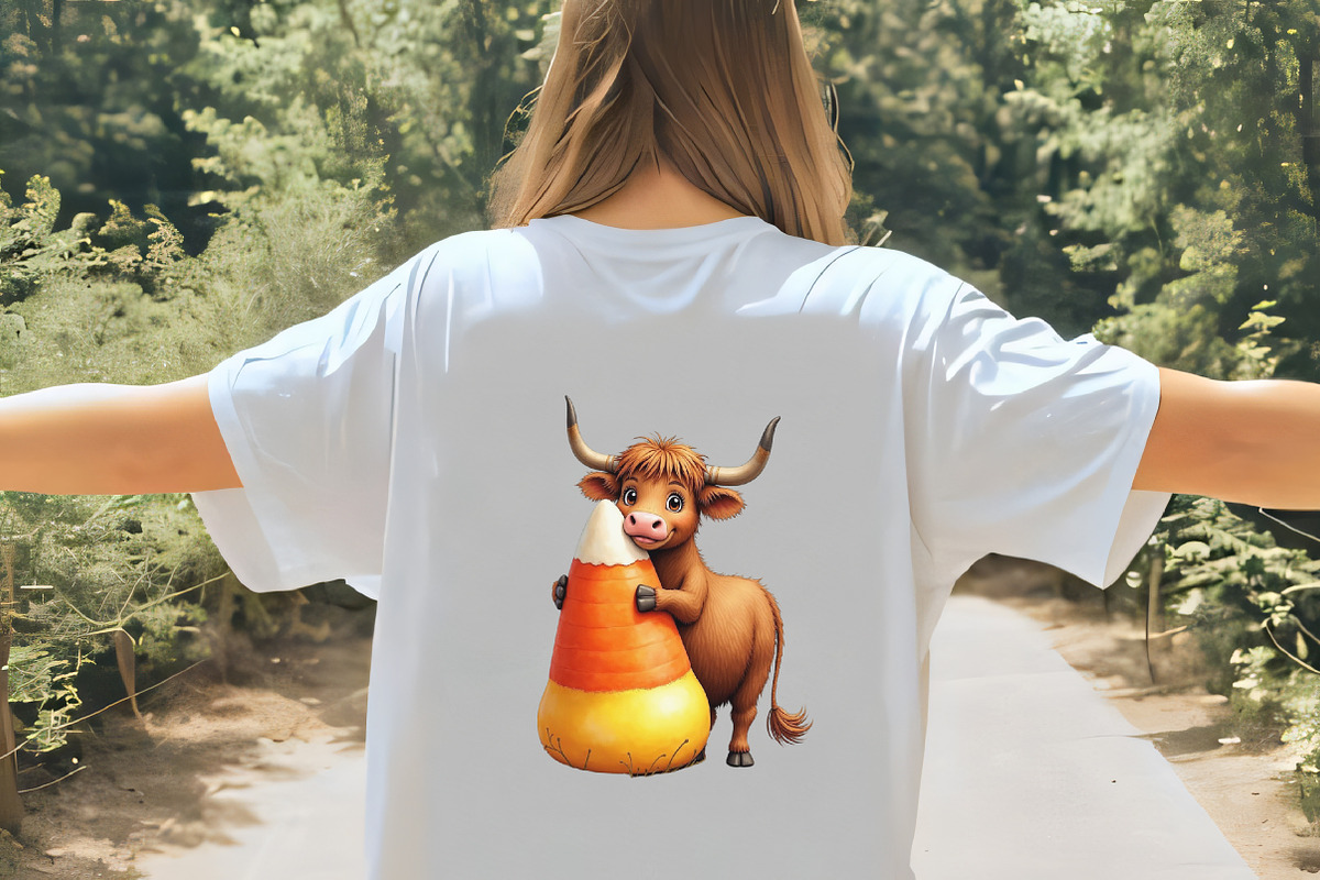 Halloween Cute Highland Cows Clipart, an Illustration by CrexoraLab (Photo 5 of 5)