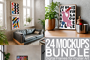 24 Minimalist Poster Mockup Bundle, a Poster Template by SigaSigaMockup (Thumbnail 1 of 11)