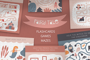 Fairy Tale Flashcards, Mazes, Games, a Card Template by Veresk