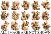 Whimsical Easter Squirrel Clipart, a Seasonal Illustration by Canvas Craft (Thumbnail 3 of 7)