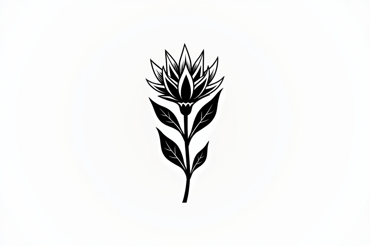 Modern Black Flower Design, an Illustration by jahid234 (Photo 21 of 21)